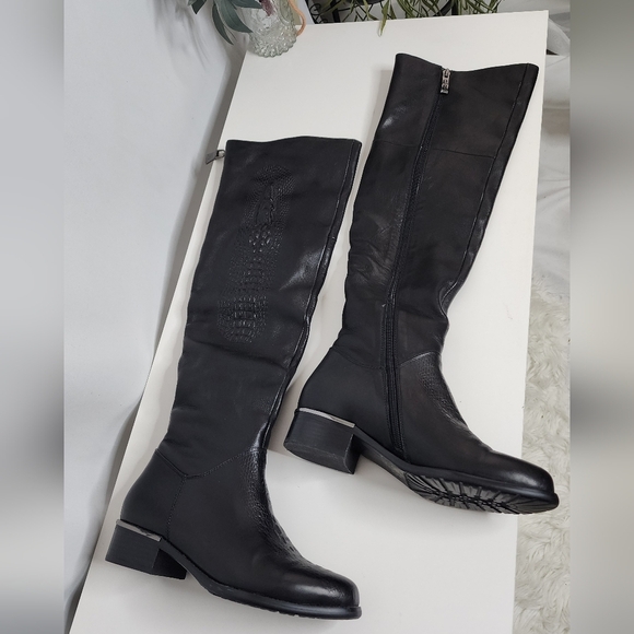 🔥Elegant Black Knee-High Boots - Picture 2 of 8